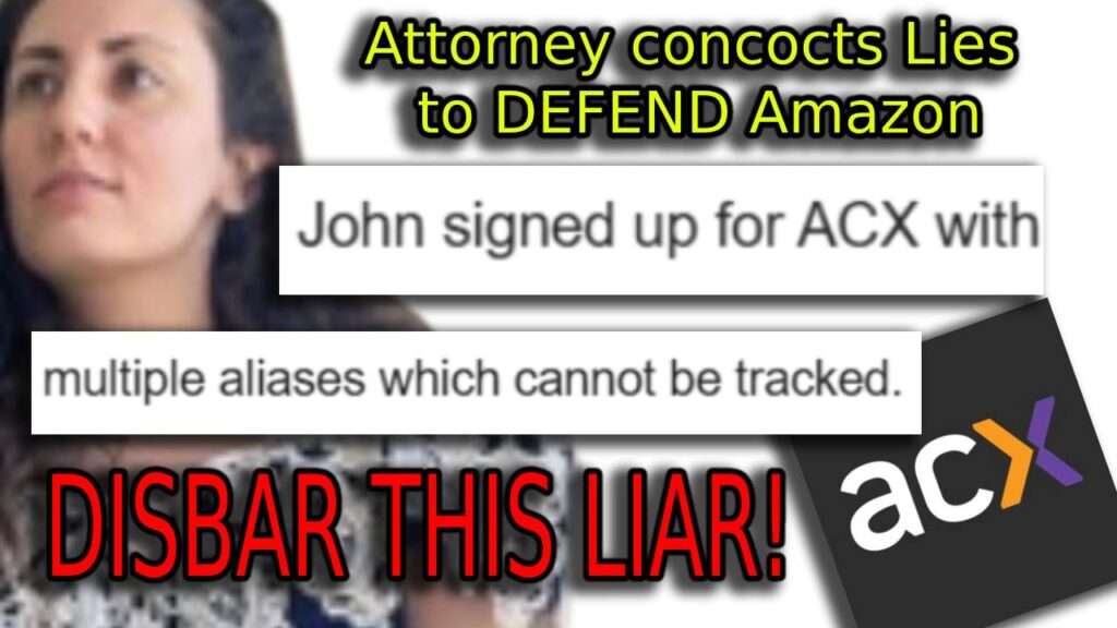 Attorney Sara S Washington DC - Liar Disbar Her - Amazon ACX - John Alan Martinson Royalties