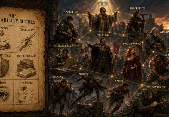 DnD Six Abilities - Jacks Cinematic d12 Twelve Attributes